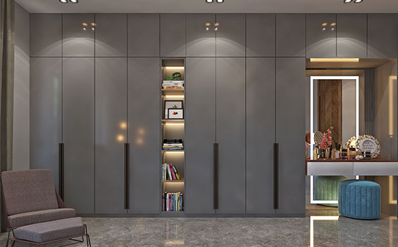 Modern Wardrobe Bedroom Interior Design Rendering