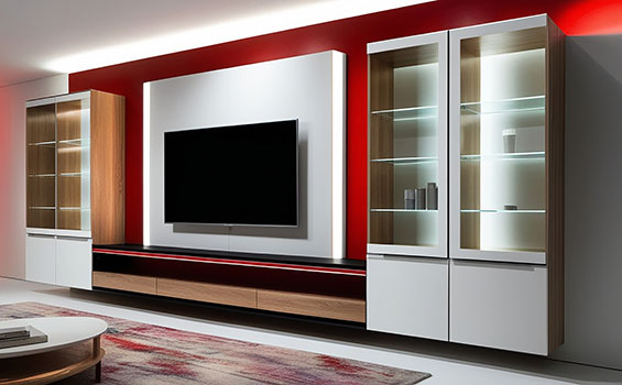 Modern Minimalist LCD TV Wall Unit