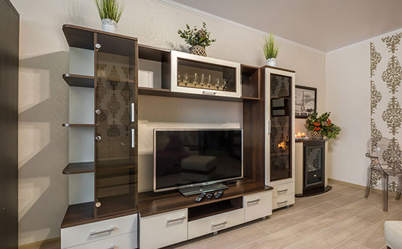 Modern TV Unit with Sofa