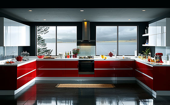 U-Shaped Modular Kitchen