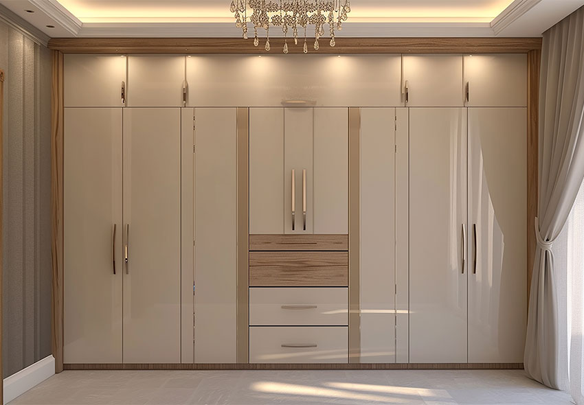 Modern Wardrobe with White Cabinet