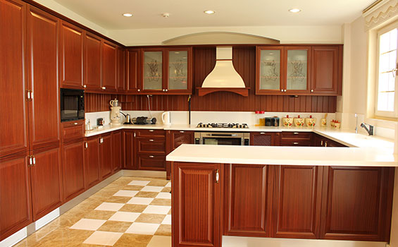 Acrylic G Shaped Modular Kitchen